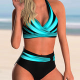 Alma™ | Conjunto de bikini con cuello halter y estampado