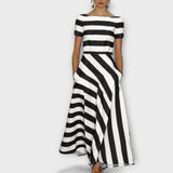 Janell - Vestido Maxi de Rayas