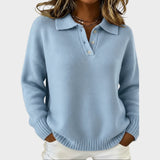 Marusa - Cardigan suave de punto tipo polo