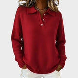 Marusa - Cardigan suave de punto tipo polo