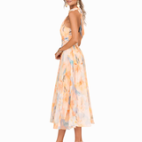 Aurora™ | Vestido con escote halter y estampado en acuarela