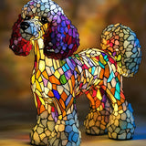Pépette – Lámpara mágica de vidrio colorido para perros