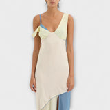 Alora - Vestido midi Thames con detalles de inserciones