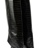 Botas de Tacón Alto de Cuero Sintético de Cocodrilo con Punta Afilar