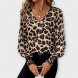 Sudadera elegante con estampado de leopardo