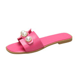 Zapatillas Planas de Perlas