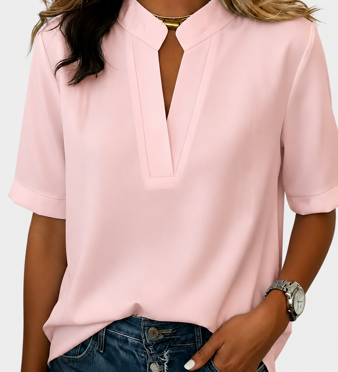 Margarida™ | Blusa chic con cuello en V