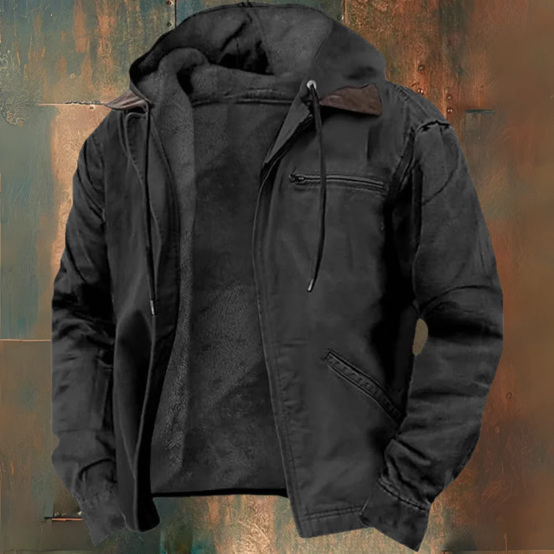 Gaspard™ | Chaqueta con capucha y cremallera elegante