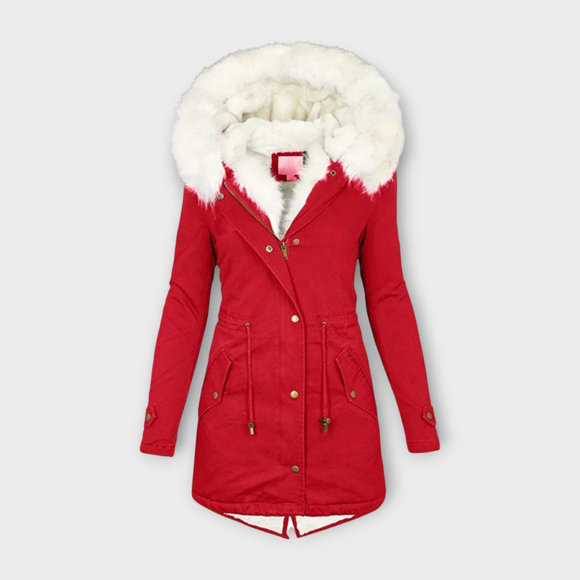 Ivara - Abrigo de invierno impermeable con forro de pelo