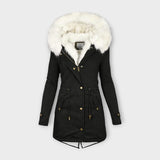 Ivara - Abrigo de invierno impermeable con forro de pelo