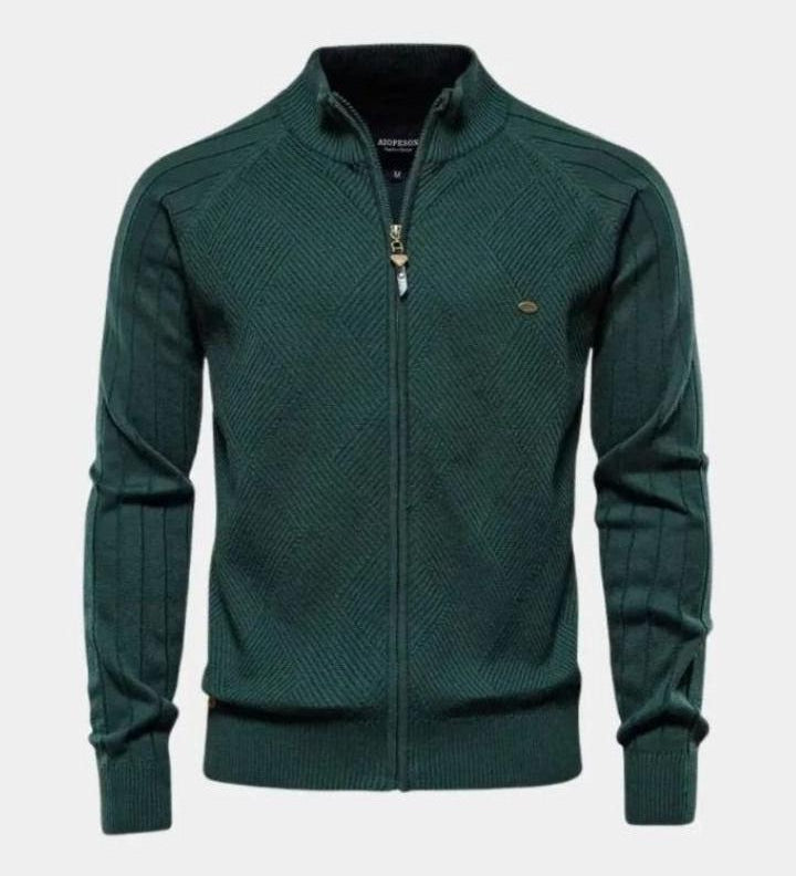 Jacquard™ | Cárdigan de punto con cremallera