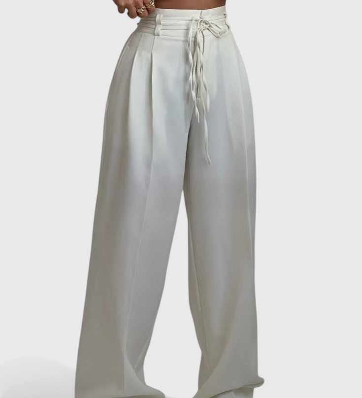 Sophie Pantalones de pierna ancha con cordones