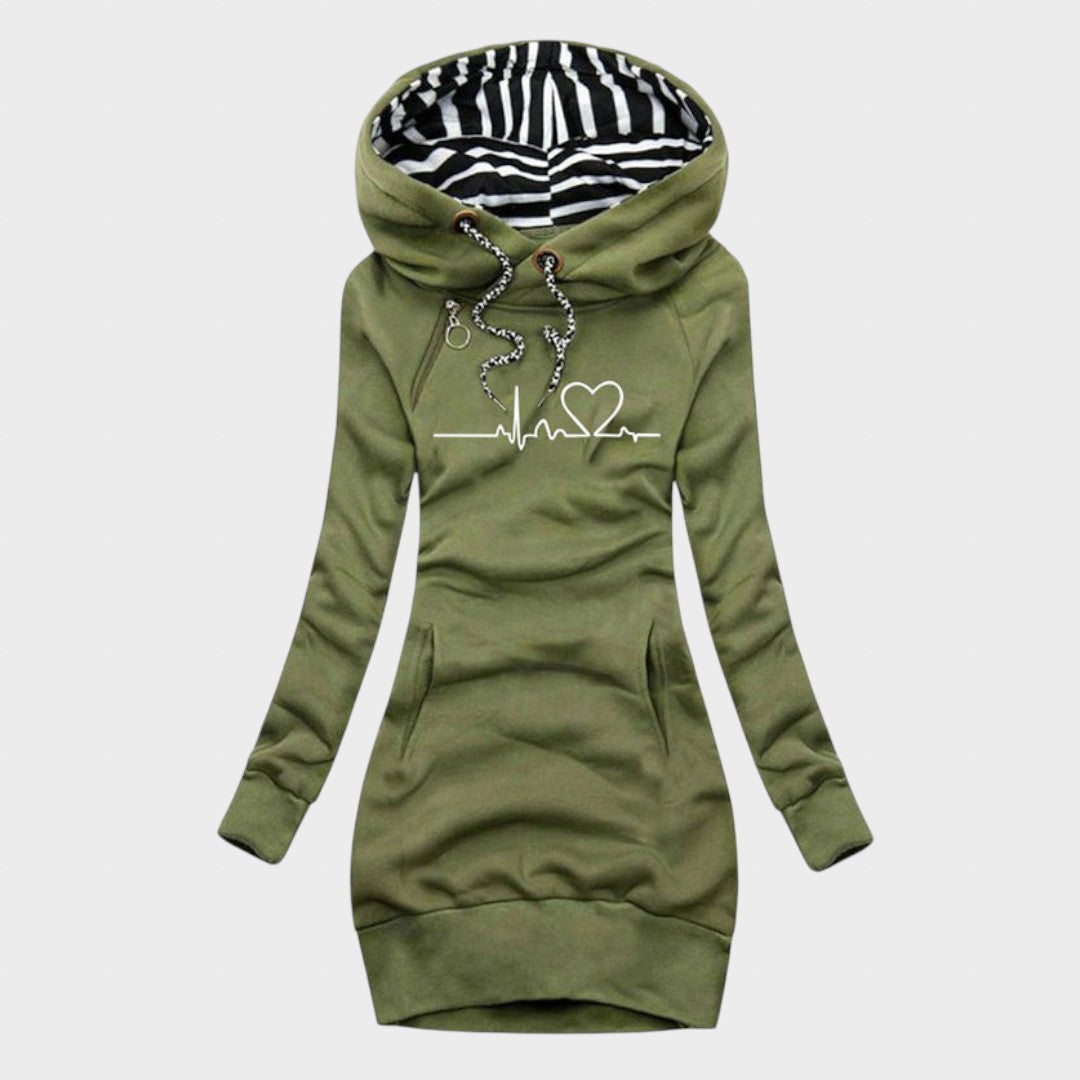 Helena - vestido de punto con diseño de corazones