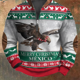 Diego - Suéter navideño con estampado de águila