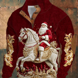 Leonardo | Suéter navideño con estampado de caballista