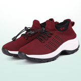 Ambulo zapatos ortopédicos de tejido de punto - negro y rojo