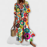 lila - vestido maxi halagador con cobertura para el vientre