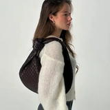 Sage Bolso de Hombro Mediano Tejido