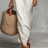 Aveline™ | Vestido maxi de hombros descubiertos con mangas murciélago