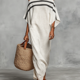 Aveline™ | Vestido maxi de hombros descubiertos con mangas murciélago