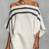Aveline™ | Vestido maxi de hombros descubiertos con mangas murciélago
