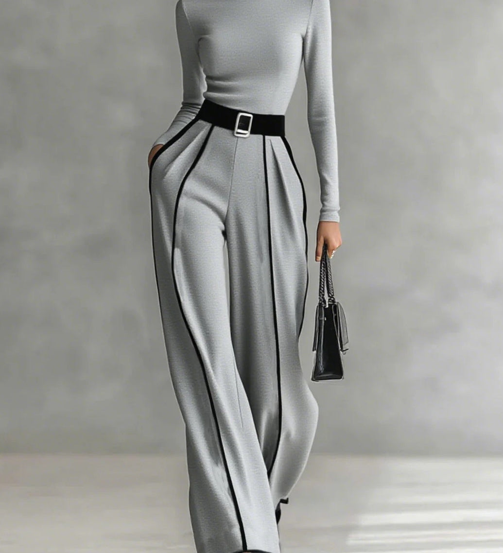 Vera™ | Conjunto elegante con detalle de contraste