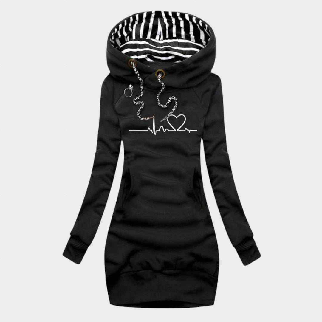 Helena - vestido de punto con diseño de corazones