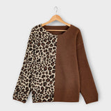 Marina - suéter holgado con estampado de leopardo