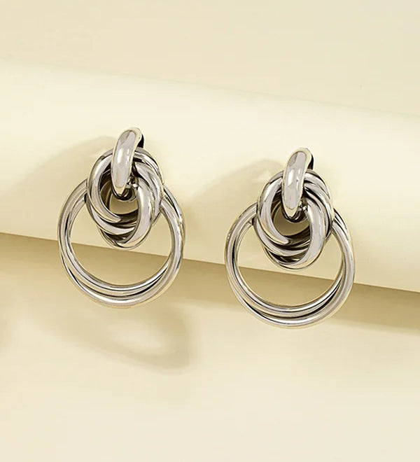 Pendientes Aros Dorados entrelazados