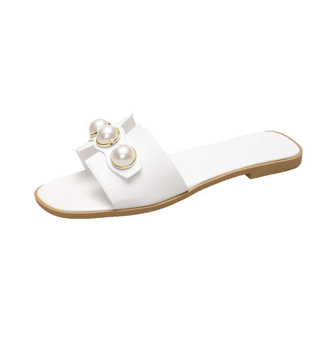 Zapatillas Planas de Perlas