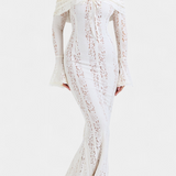 Rosalie Vestido Maxi Off-Shoulder de Encaje