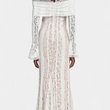 Rosalie Vestido Maxi Off-Shoulder de Encaje
