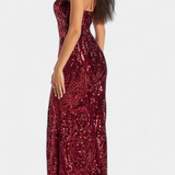 Marleni Vestido Halter con Lentejuelas