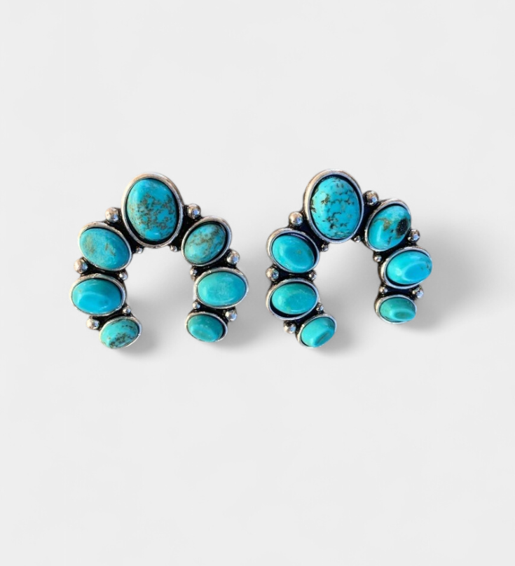 Pendientes Herradura de Piedra Natural