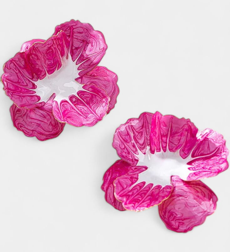 Pendientes Geométricos con Forma de Flor