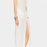 Duchess Vestido Maxi Draped con Abertura Lateral