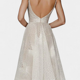 Everleigh Vestido Largo con Bordados y Corte en A