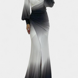 Julitta Vestido Maxi Ombre con Hombros Descubiertos