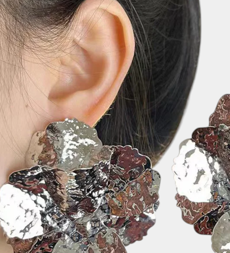 Pendientes Brillantes en Forma de Flor