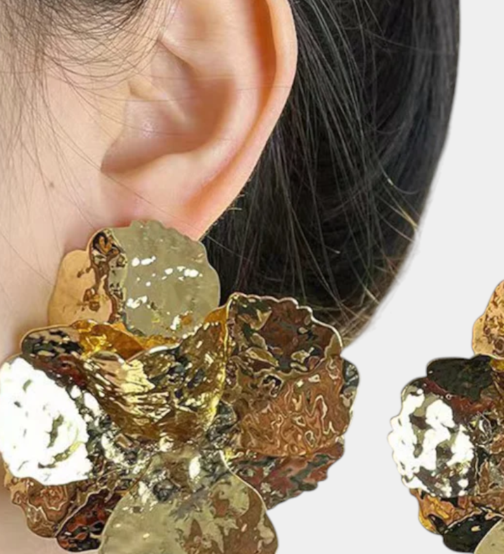 Pendientes Brillantes en Forma de Flor