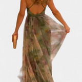 Ingrid Vestido Maxi Floral con Escote en V