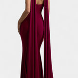 Faffienia Vestido Maxi con Escote Halter y Corte en Forma de Llave