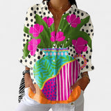 Nika – Blusa de verano con estampado vibrante