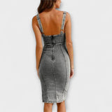 Ana - Vestido vaquero con tirantes ajustables