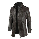 Daniel™ | Chaqueta de cuero larga y elegante para motorista