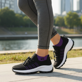 Ambulo zapatos ortopédicos de tejido de punto - lila y negro