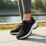 Ambulo zapatos ortopédicos de tejido de punto - lila y negro