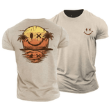 Lord™ | Camiseta de verano con estampado de carita sonriente y estampado marino