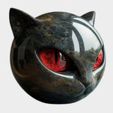 NyxCharm™ | Escultura Mística de Cabeza de Gato Negro